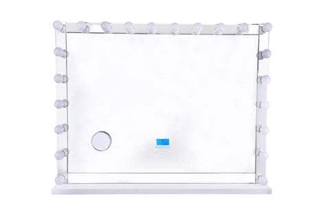SM3942- SMART MIRROR 39 X 45 - WHITE BLUETOOTH SPEAKES CHARGING PORT
