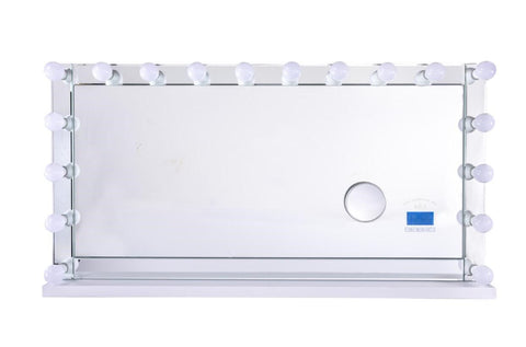 SM2856W - 28 X 56 SMART MIRROR - SILVER BLUETOOTH SPEAKES CHARGING PORT