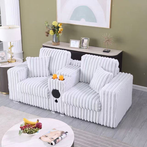 462 LOVE SEAT WITH CENTER CONSOLE 85X38X35